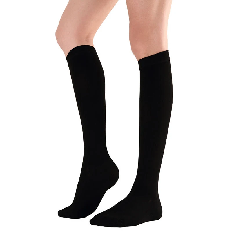 Чулки компрессионные до колена с открытым носком унисекс | Женская одежда