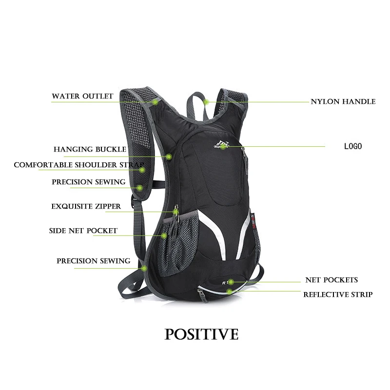 Эргономичный водонепроницаемый велосипедный рюкзак AoLuHeng вентилируемый