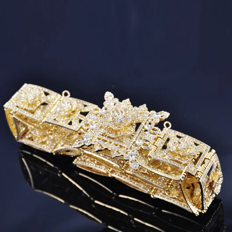 gold Стразы, пояс для свадьбы, пояс с золотыми бриллиантами и кристаллами для свадебного платья, украшение для свадьбы, цепочка на талию - Цвет: gold