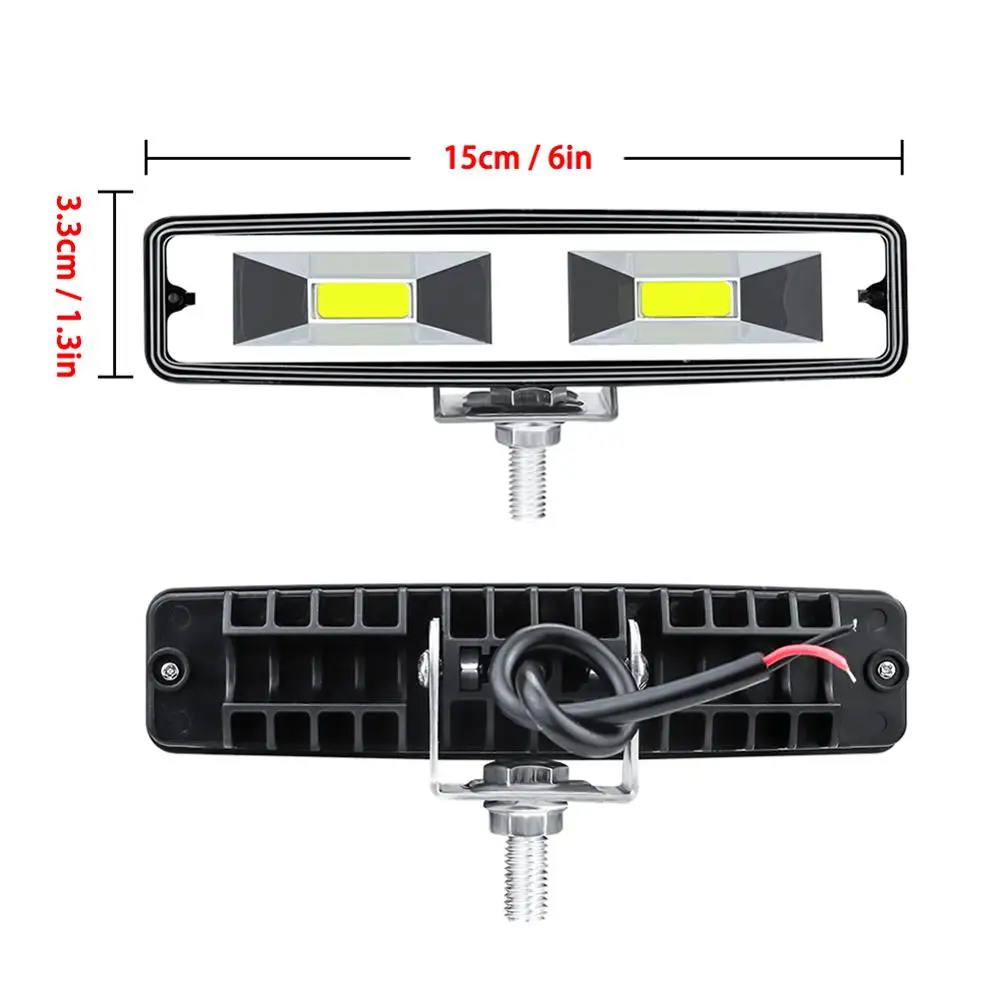 

Super Bright 2PCS 18W 12V COB Work Light Bulb Spot Beam Bar Car SUV Off Road Driving Fog Lamp carro Wholesale CSV