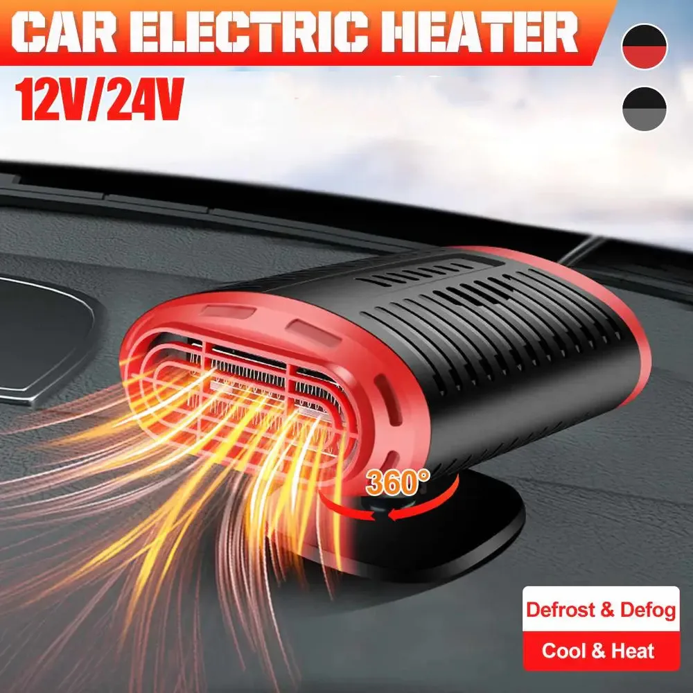 

4 In 1 12v/24v Auto Car Heater Electric Cooling Heating Fan Portable Electric Dryer Windshield Defogging Demister Defroster
