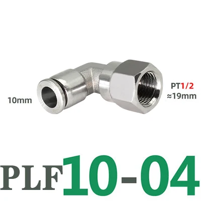 

Пневматическая быстрая муфта PLF304 из нержавеющей стали, 1/8 дюйма 1/4 дюйма 3/8 дюйма 1/2 дюйма BSP, внутренняя резьба, колено воздушного шланга, металлическая быстрая муфта