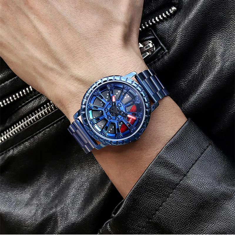 

New Steel Band Men Watch Fashion Trend Simple Business Watch For Men Personality Creative Hollow Quartz Watches Men's Gift