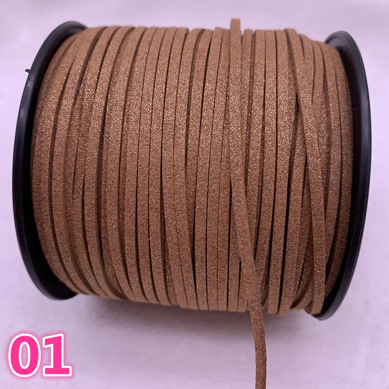 Новинка 5 ярдов/лот 3 мм плоский плетеный шнур из искусственной замши Корейский