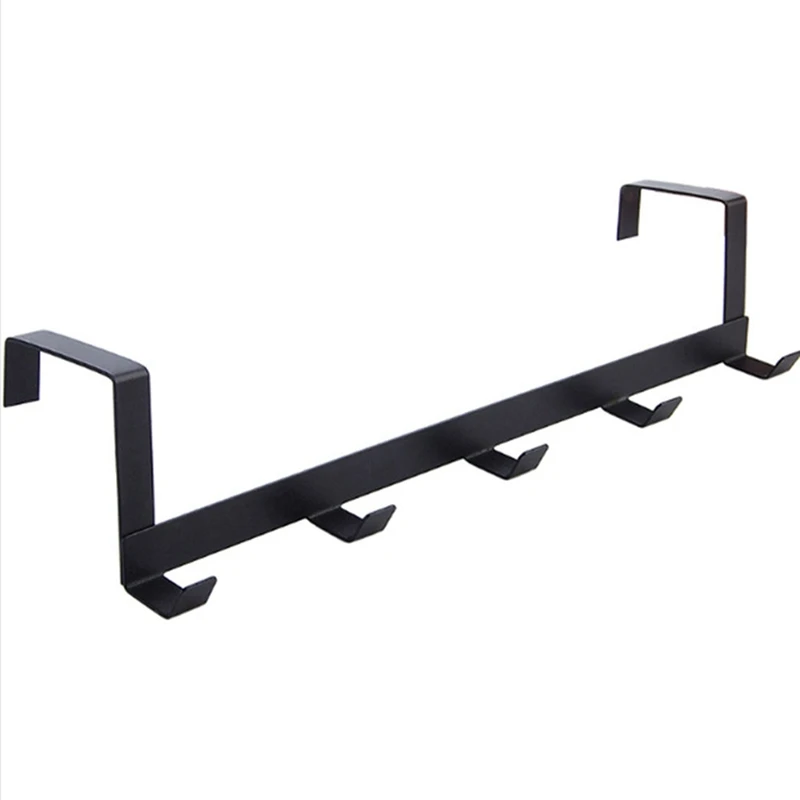 

Multi-Functional Iron Metal 5 Hooks Coat Hanger Hat Holder Door Clothes Towel Hook For Door Bathroom Kitchen Hot Sale