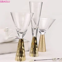 new glass cocktail glass champagne glass wedding club banquet table wine glass creative gold whiskey glass