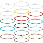 Модное женское ожерелье разноцветные бусы ожерелье в богемном стиле однотонная цепочка до ключицы женские ювелирные изделия аксессуары ожерелья