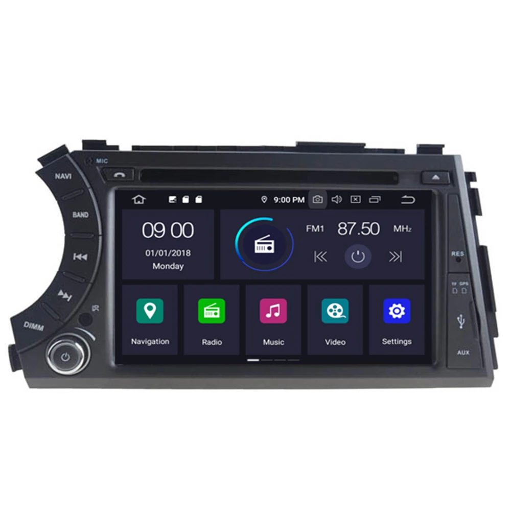 Android 10 4G RAM 3/4G Автомобильная Gps Dvd Мультимедийная кассета для Ssangyong Actyon/Kyron 1024*600 HD