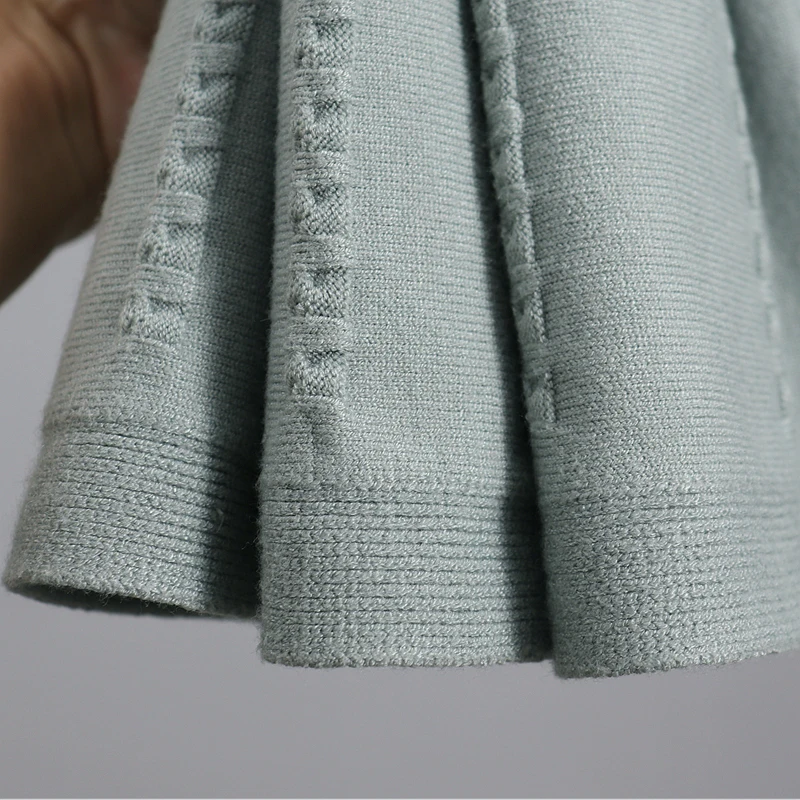 GIGOGOU/плотные теплые женские плиссированные юбки с эластичной высокой талией