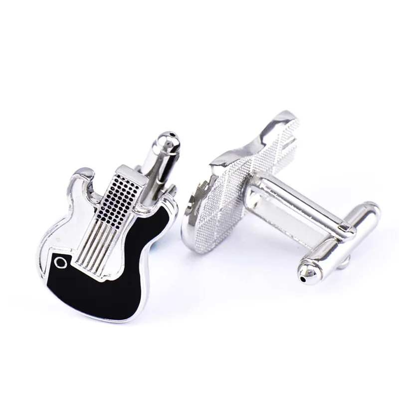 Металлические запонки гитара высококачественные мужские повседневные вечерние