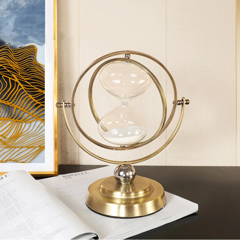 15/30 мин. современные металлические поворотные песочные часы с таймером украшение