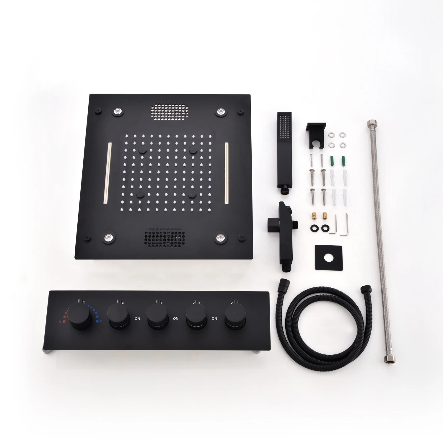 Новый дизайн 2022 черный термостатический клапан смеситель переключатель Bluetooth