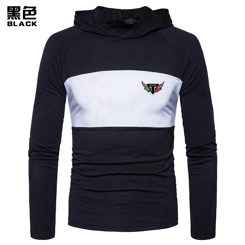 

2021 TRIOMPHE Spring and Autumn Men's Fashion Hooded Hoodies Men Delicate Long Sleeve Printed Set Classic Tops