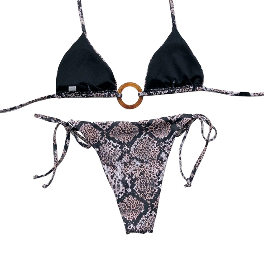 Женский купальный костюм из двух предметов AA купальники со змеиной кожей