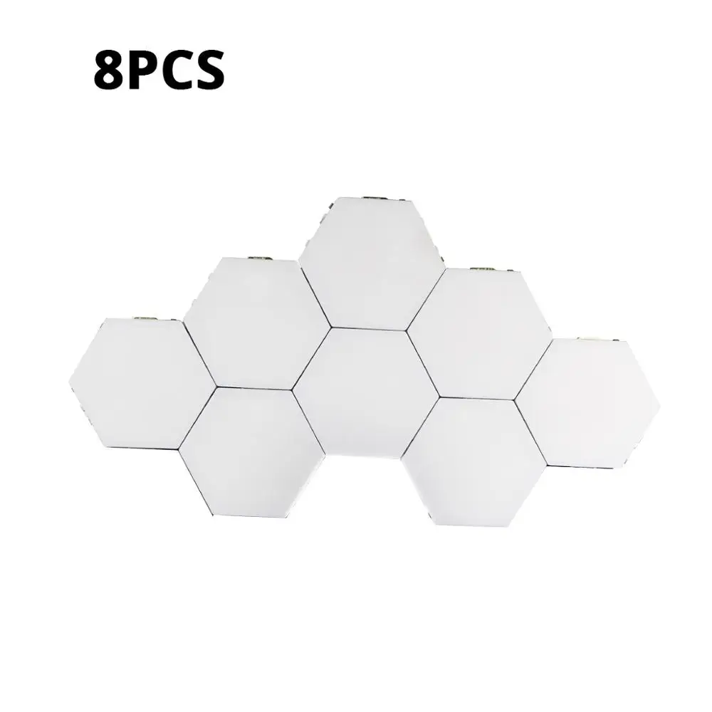 8 PCS Новинки, настенный светильник с сенсорным датчиком, светодиодный, Квантовый светильник, Магнитный модуль, кольцо, Ночной светильник, сделай сам, для помещений, Новое поступление, декоративная лампа - Цвет: 8 PCS