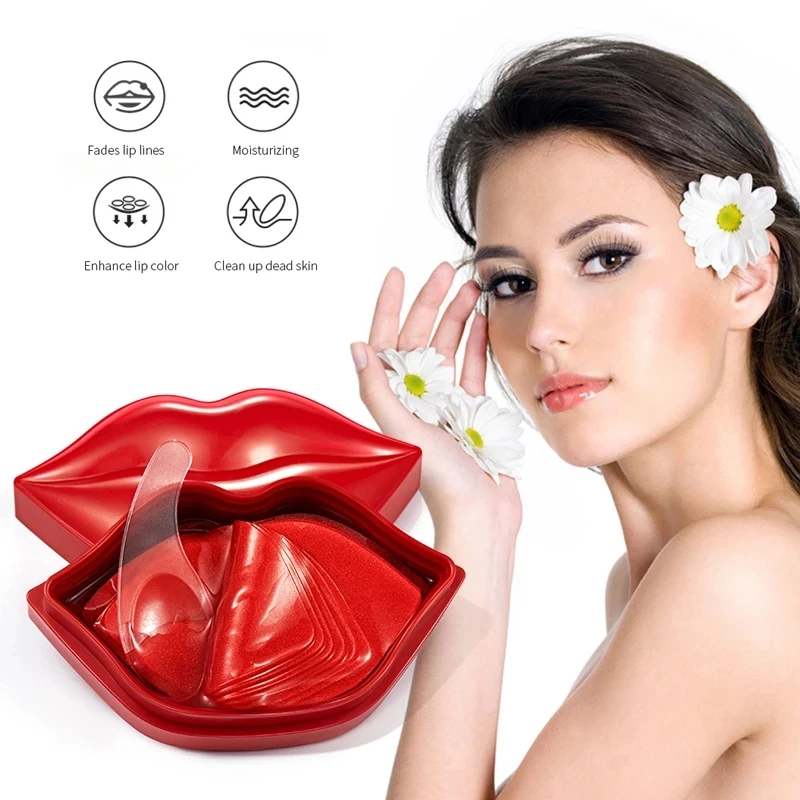 

20pcs Cherry Hydrating Moisturizing Lip Mask Anti-drying Anti-wrinkle Reduction Lip Wrinkle Brighten Nourish Allantoin Lip Care