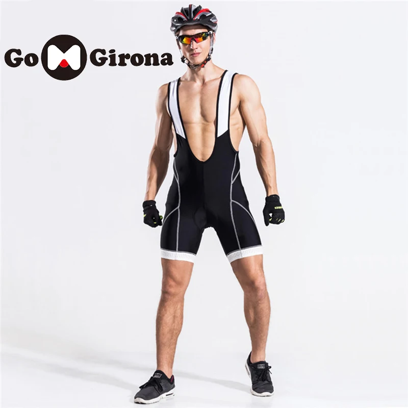 GOMGIRONA велосипедные шорты с силиконовым подкладом Coolmax Pad мужские MTB нагрудник