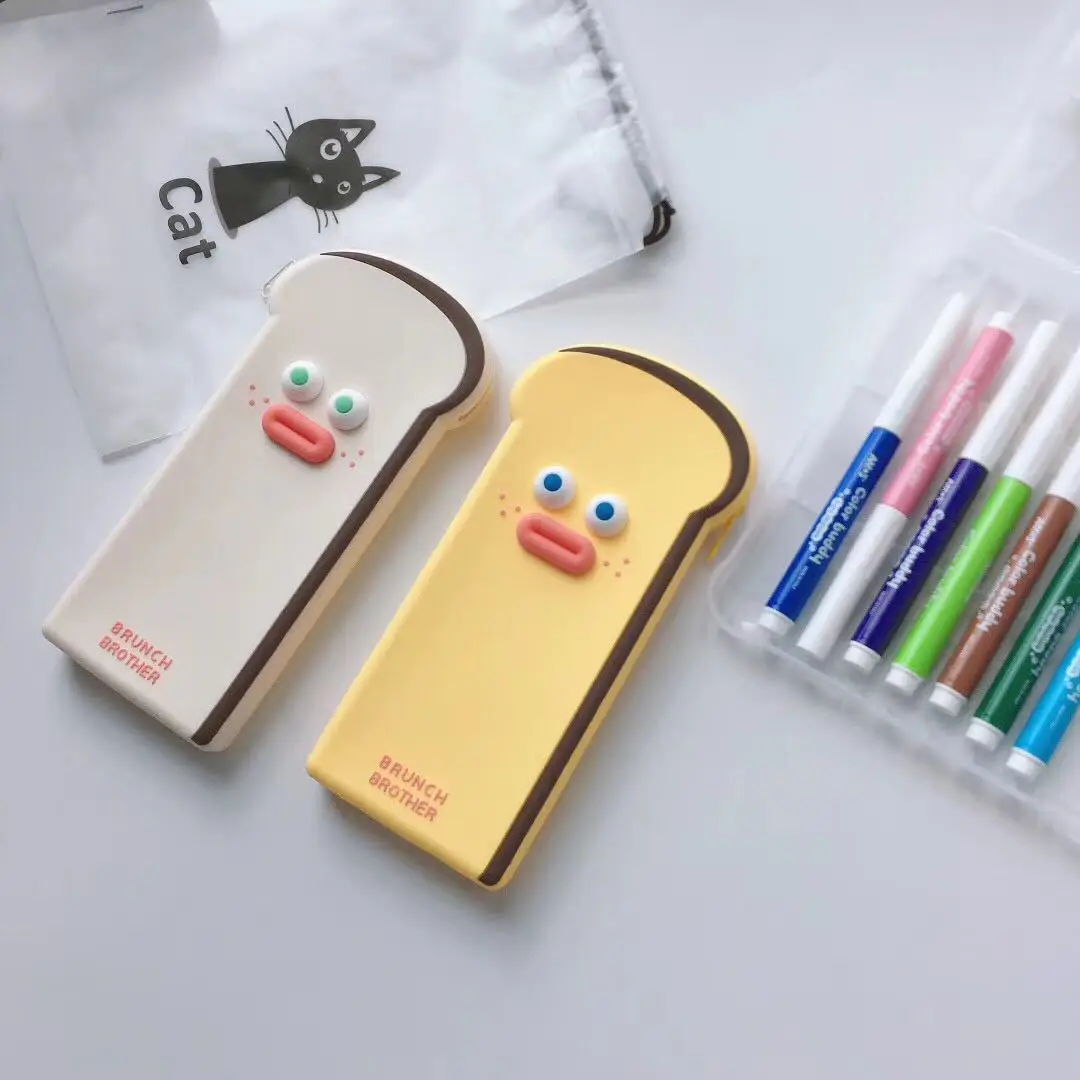 Korean version of cartoon ghost funny duck For Huawei Samsung XiaoMi student pen cosmetics pencil bag multi-function coin purse |