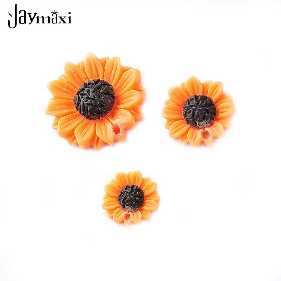 

Jaymaxi Смола цветок ромашка Шарм 1,8 мм Диафрагма DIY ювелирные аксессуары для Цепочки и ожерелья 15/18/25 мм 50 шт./лот