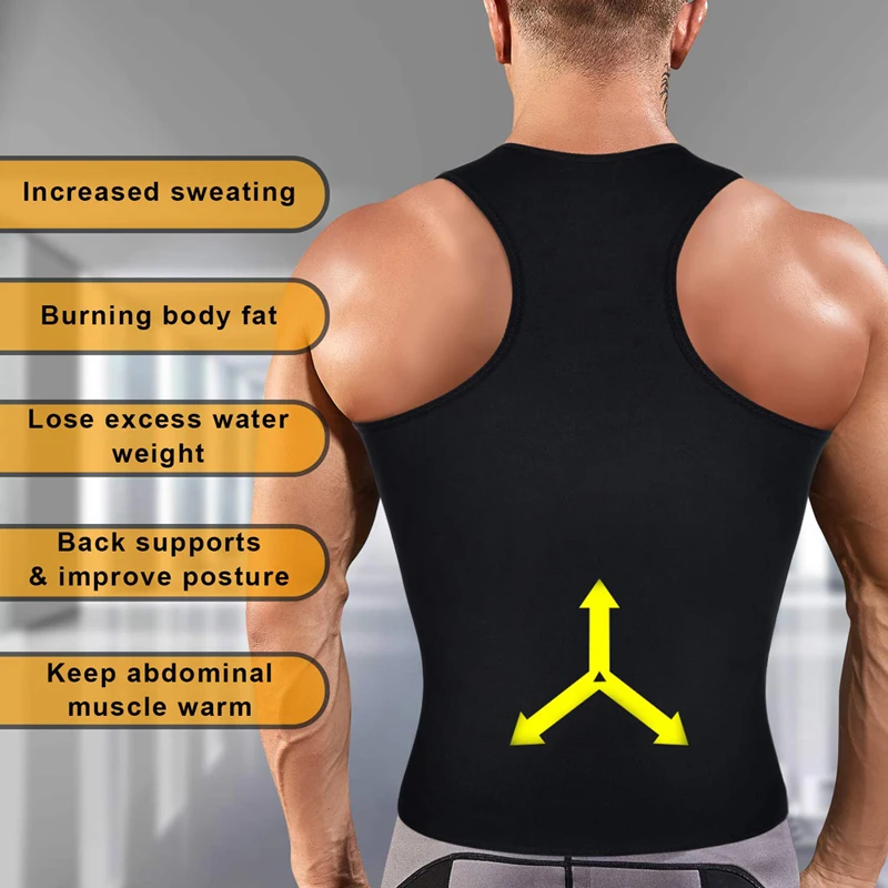 Мужской брюшный жилет модный неопреновый для фитнеса тренажерного зала сауны