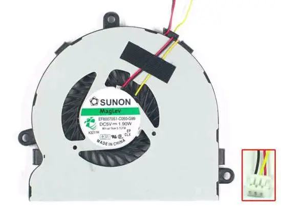 

SUNON EF60070S1-C050-G99 DC 5V 1.90W 3-wire Server Laptop Cooling Fan