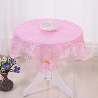 tablecloth wedding christmas modern decoration lace square ice silk tablecloth on the table coffee table tv cabinet dust cover