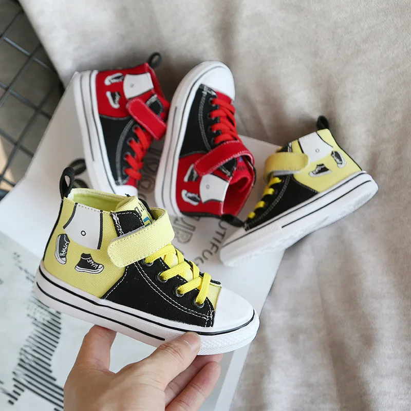 Детская обувь для девочек Детские кроссовки Новинка осени 2019 Модная парусиновая