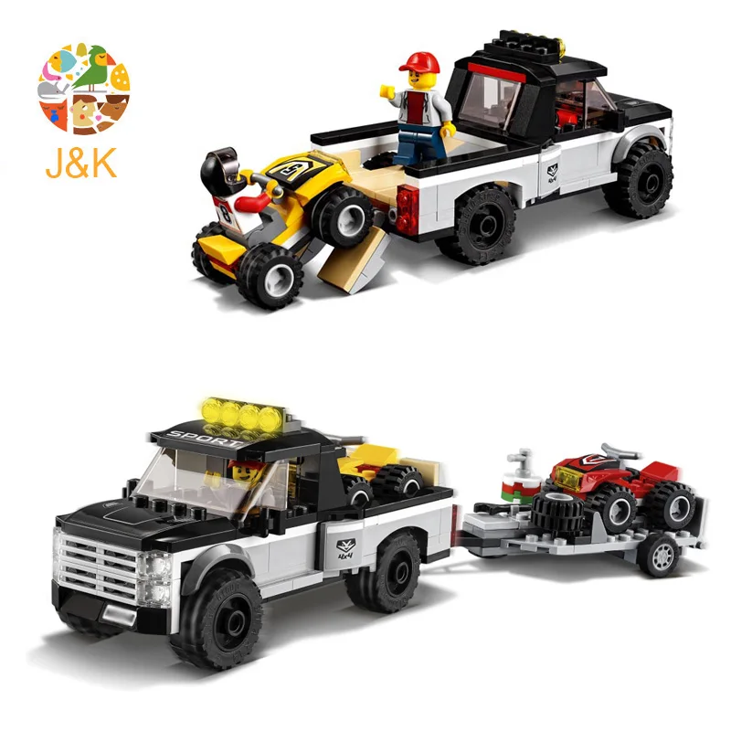 60148, 253 шт., серия City, автомобили atv, гоночная Сборная модель, строительные блоки, кирпичные Развивающие игрушки для детей, 10649 подарок