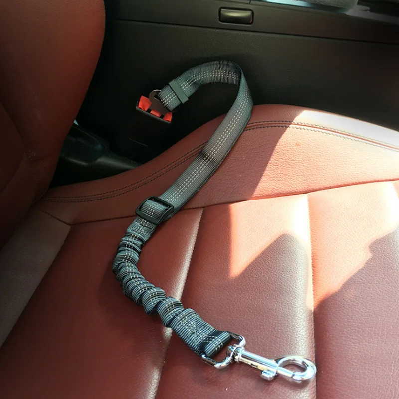 

Adjustable Pet Dog Cat Seat Belt Safety Clip Harness Seatbelt Lead Leash Small Medium Dogs Travel Lever Auto Traction Products