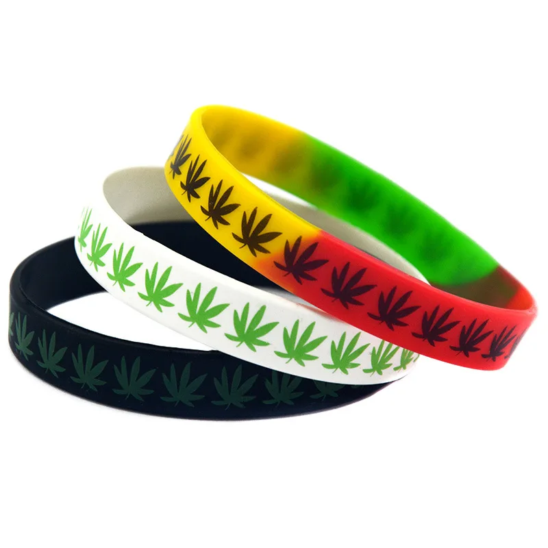 Модный силиконовый браслет из марихуаны подходит для всех мужчин и женщин на