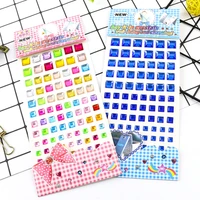 kawaii acrylic resin diamond sticker notebook decor scrapbooking cell phone nail stick label office school supplies stationery