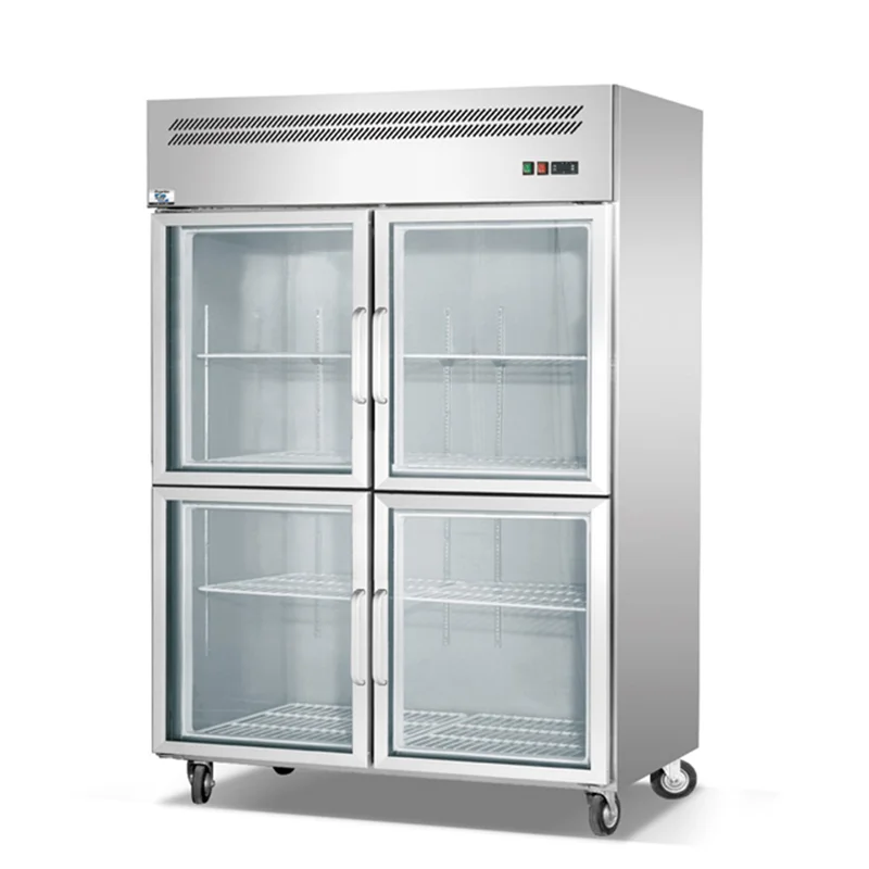Холодильник с двойной стеклянной дверью большой емкости холодильник для