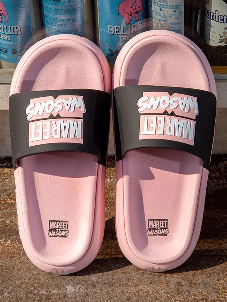 

2021 new cute colorful home non-slip indoor bathroom soft bottom slippers 2413B
