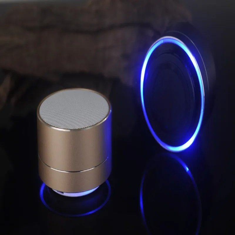 Модный Bluetooth динамик металлический беспроводной портативный мини с микрофоном