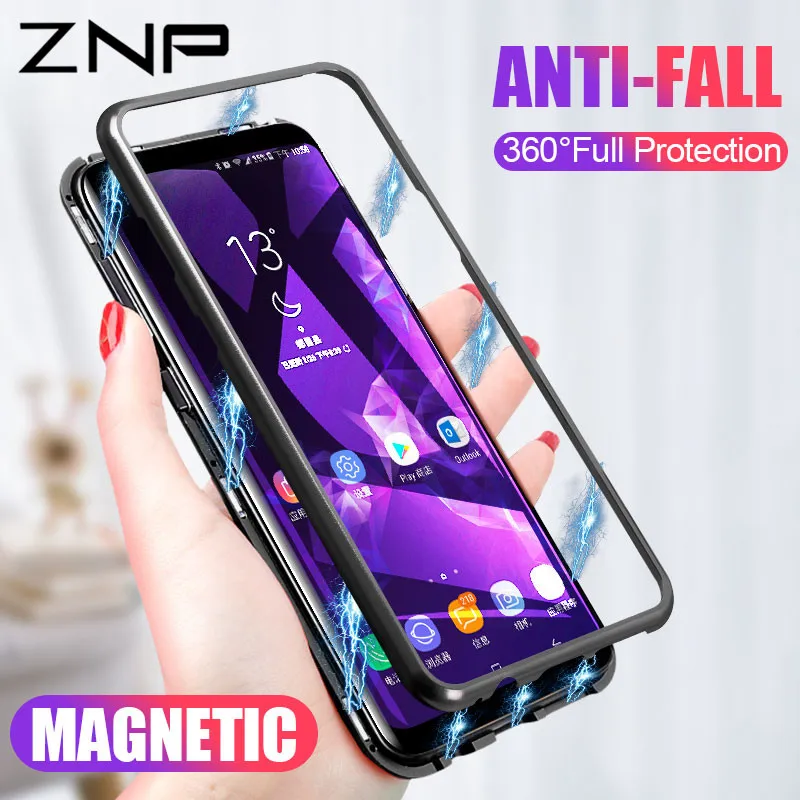 Для Samsung Galaxy S20 + Plus Ultra S10e S10 5G Lite S7 edge S8 S9 металлический магнитный чехол Задняя