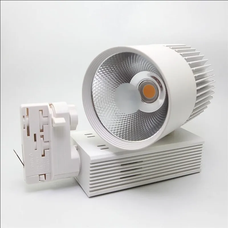 

Luz de pista LED COB de alta potencia, 40W, 2 cables, 3 cables, 4 cables, 3 fases, 40W, lamparas LED de carril regulable