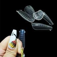 clear dual forms %e2%80%8b%e2%80%8bfalse %e2%80%8bnail system quick building mold reusable manicure tools for nails extension poly nail gel molds
