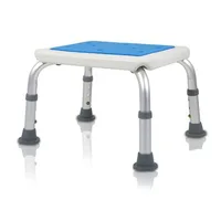 Bath Chair Bathroom Stool Strong Load Bearing Breathable Height Adjustable Aluminum Alloy Nonslip Foot Pad Soft Elderly Supplies