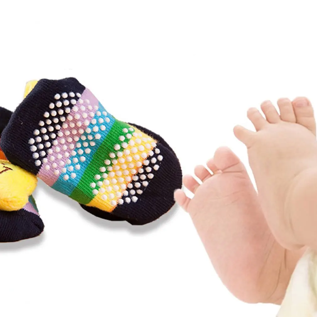 

Cartoon Baby Socks Spring And Summer Thick Cotton Cute Cartoon Anti-Slip Breathable Rattle Floor Short Socks