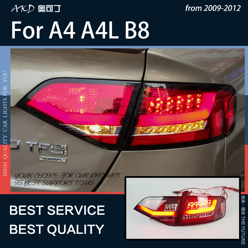 

Car Lights For A4 2009-2012 A4L S4 B8 LED Dynamic Taillight Rear Fog Lamp Turn Signal Highlight Reversing and Brake Accessories
