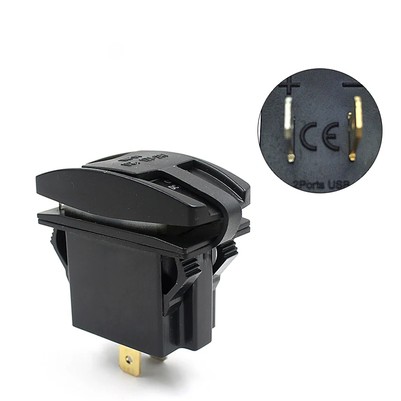 Универсальное автомобильное зарядное устройство водонепроницаемое с двумя