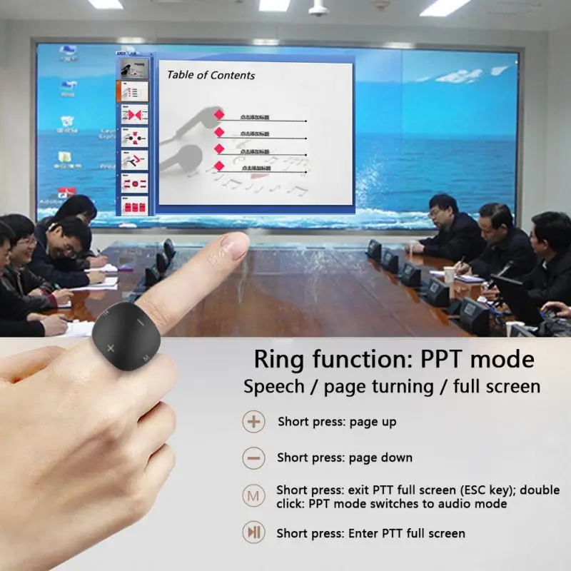 Bluetooth Smart Ring Camera TV пульт дистанционного управления PPT Page Turner Mouse мобильный телефон