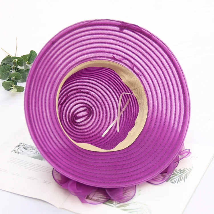 2021 Eugen gauze basin hat Korean bow net gauze sun hat female summer outing sun hat sun hat