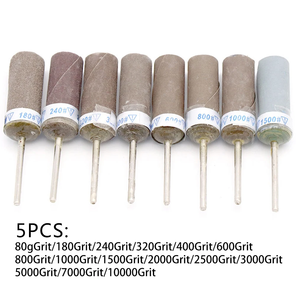 

5PCS 80-10000Grit Sandpaper Sanding Bar Rod Abrasive Stick Rotary Polishing Rod For Metal Wood Stone Jewelry Polishing