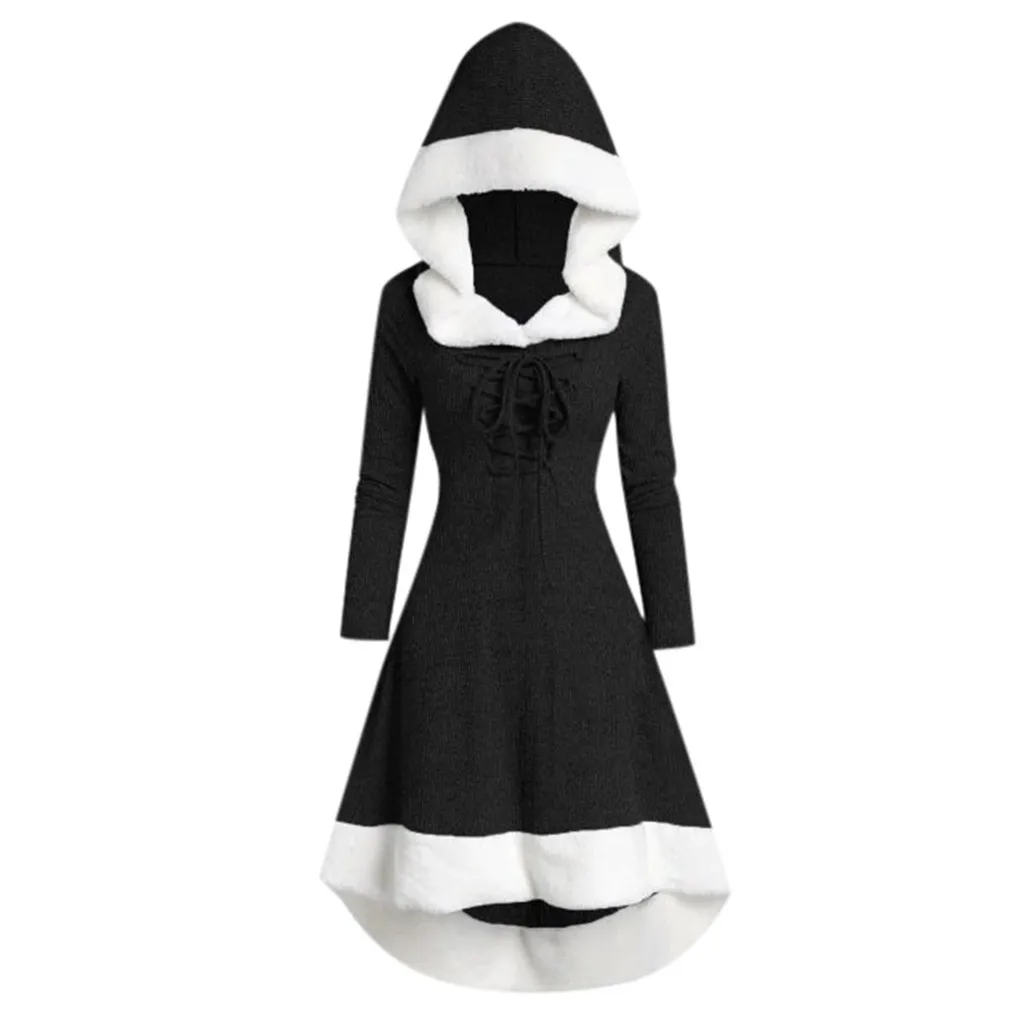 Винтажные женские зимние платье Модная одежда с длинными рукавами в стиле