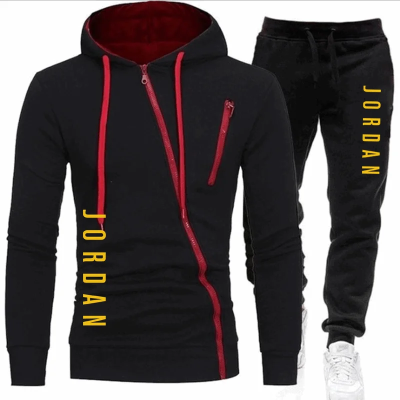 

Brand Clothing Men's Autumn winter Hot Sale Men's Sets Hoodie+pants Two Pieces Sets Casual Tracksuit Male Sportswear 2021 New