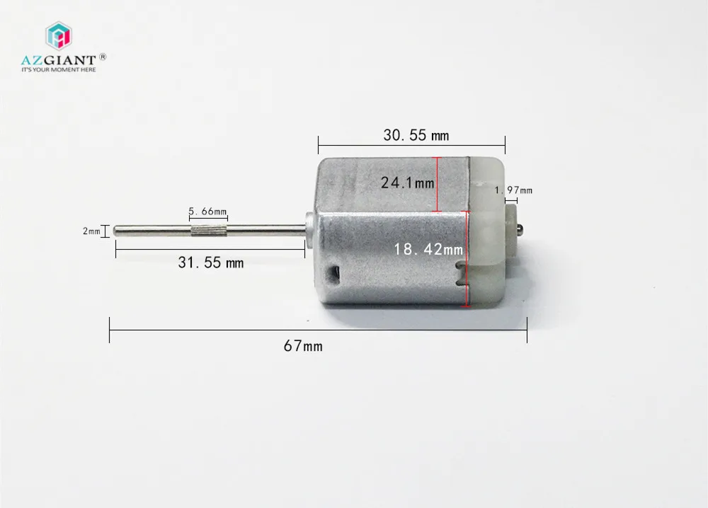31.5mm AZGIANT 12 мм привод замка двери автомобиля для Mabuchi Mazda Toyota Lexus Honda Ford Renault FC-280PC-22125 круг шпинделя - Цвет: 31.5mm