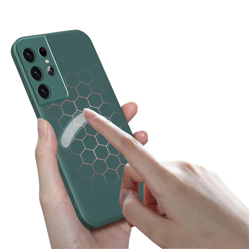

Luxury Original Square Liquid Silicone Case For Samsung Galaxy S21 S20 Plus S20 S21 Ultra S20 FE Note 20 Shockproof Soft Cover