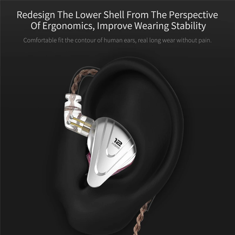 KZ ZSX Terminator Metal Headset 5BA+1DD Hybrid-iron Mixing 12 Drivers HIFI Bass Earbuds Wired Music Sports In Ear Earphones