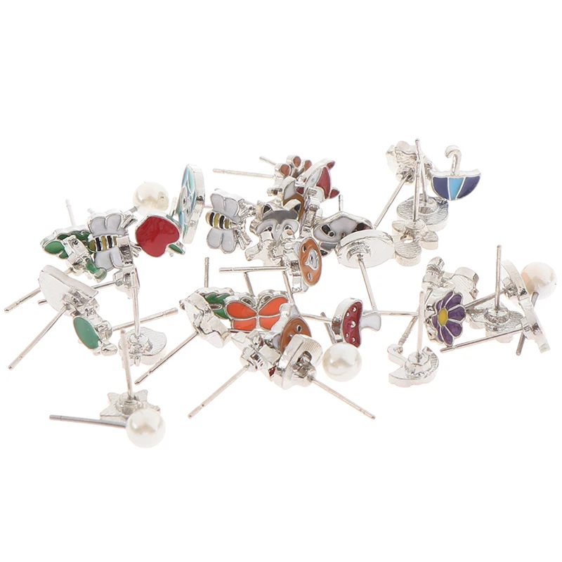 Серьги гвоздики в виде насекомых 20 шт./компл.|Серьги-гвоздики| |